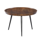GHomeUK Coffee Table Mango Wood Brown Round - DWWO